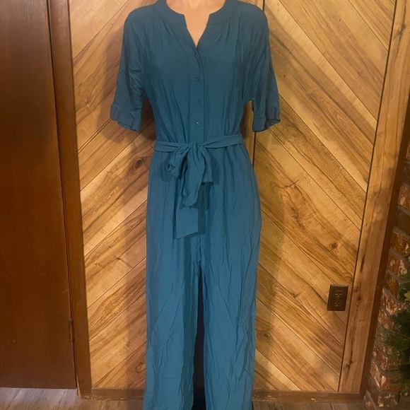 Boden Women’s Size 6R Blue Viscose Bryony Jumpsuit - Picture 3 of 13